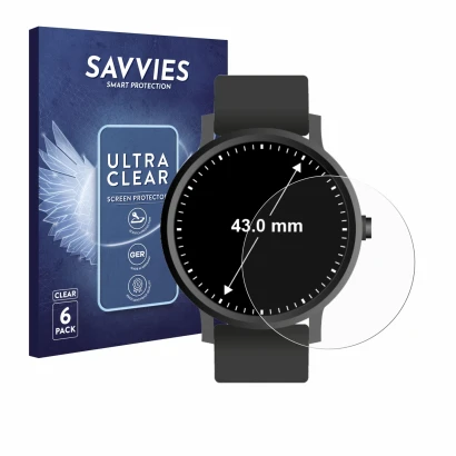 Parte frontale di una confezione del prodotto con il logo del marchio Savvies. Accanto è raffigurato il dispositivo Orologi (C