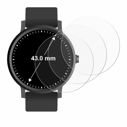 Immagine del dispositivo Orologi (Circolare, ø: 43 mm) con un'ampia varietà di protezioni per lo schermo.