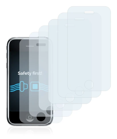 Immagine del dispositivo Apple iPhone 3G con un'ampia varietà di protezioni per lo schermo.