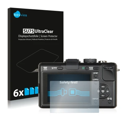 Parte frontale di una confezione del prodotto con il logo del marchio Savvies. Accanto è raffigurato il dispositivo Panasonic 