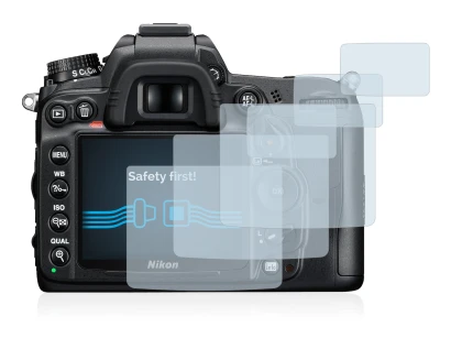 Immagine del dispositivo Nikon D7000 con un'ampia varietà di protezioni per lo schermo.