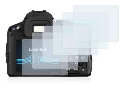 Immagine del dispositivo Pentax K-30 con un'ampia varietà di protezioni per lo schermo.