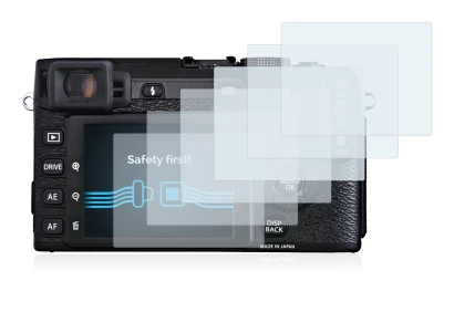 Immagine del dispositivo Fujifilm X-E1 con un'ampia varietà di protezioni per lo schermo.