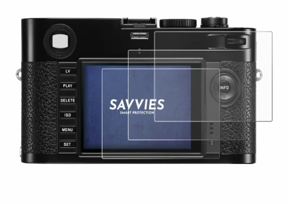 Immagine del dispositivo Leica M (Typ 240) con un'ampia varietà di protezioni per lo schermo.