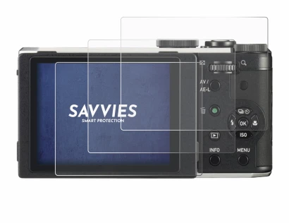 Immagine del dispositivo Pentax MX-1 con un'ampia varietà di protezioni per lo schermo.