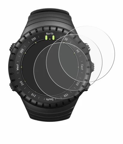 Immagine del dispositivo Suunto Core All Black con un'ampia varietà di protezioni per lo schermo.