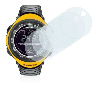Immagine del dispositivo Suunto Vector Yellow con un'ampia varietà di protezioni per lo schermo.
