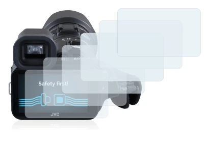 Immagine del dispositivo JVC GC-PX100BEU con un'ampia varietà di protezioni per lo schermo.