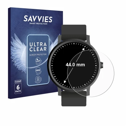 Parte frontale di una confezione del prodotto con il logo del marchio Savvies. Accanto è raffigurato il dispositivo Orologi (C