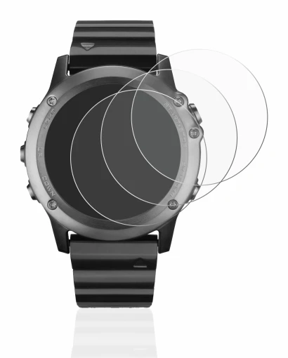 Immagine del dispositivo Garmin Fenix 3 con un'ampia varietà di protezioni per lo schermo.