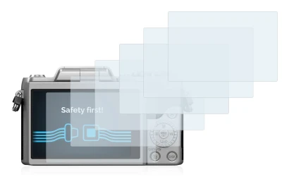 Immagine del dispositivo Panasonic Lumix DMC-GF7 con un'ampia varietà di protezioni per lo schermo.