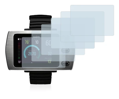 Immagine del dispositivo Suunto Eon Steel con un'ampia varietà di protezioni per lo schermo.