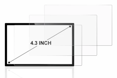 Immagine del dispositivo con un'ampia varietà di protezioni per lo schermo.
