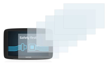 Immagine del dispositivo TomTom Start 62 con un'ampia varietà di protezioni per lo schermo.