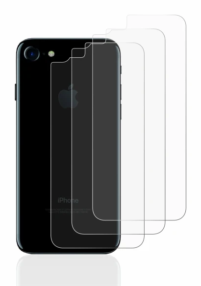 Immagine del dispositivo Apple iPhone 7 Posteriore (intera superficie) con un'ampia varietà di protezioni per lo schermo.