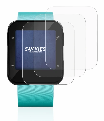 Immagine del dispositivo Garmin Forerunner 35 con un'ampia varietà di protezioni per lo schermo.