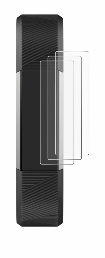 Immagine del dispositivo Fitbit Alta HR con un'ampia varietà di protezioni per lo schermo.