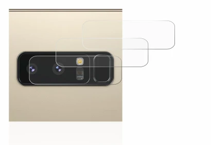 Immagine del dispositivo Samsung Galaxy Note 8 (SOLO Fotocamera) con un'ampia varietà di protezioni per lo schermo.
