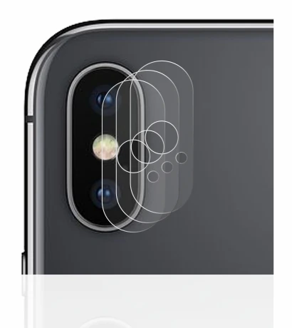Immagine del dispositivo Apple iPhone X (SOLO Fotocamera) con un'ampia varietà di protezioni per lo schermo.