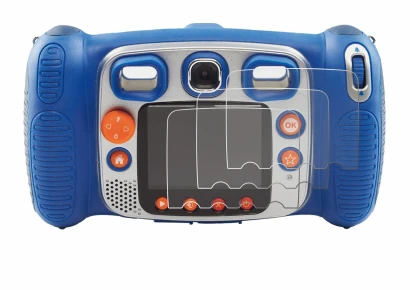 Immagine del dispositivo Vtech Kidizoom Duo 5.0 con un'ampia varietà di protezioni per lo schermo.