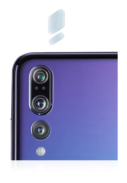 Immagine del dispositivo Huawei P20 Pro (SOLO Fotocamera) con un'ampia varietà di protezioni per lo schermo.