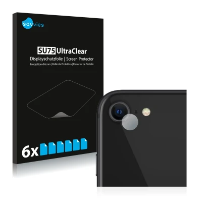 Parte frontale di una confezione del prodotto con il logo del marchio Savvies. Accanto è raffigurato il dispositivo Apple iPho