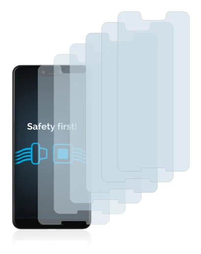 Immagine del dispositivo Google Pixel 3 XL con un'ampia varietà di protezioni per lo schermo.
