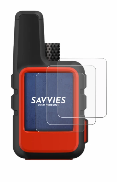 Immagine del dispositivo Garmin inReach Mini con un'ampia varietà di protezioni per lo schermo.