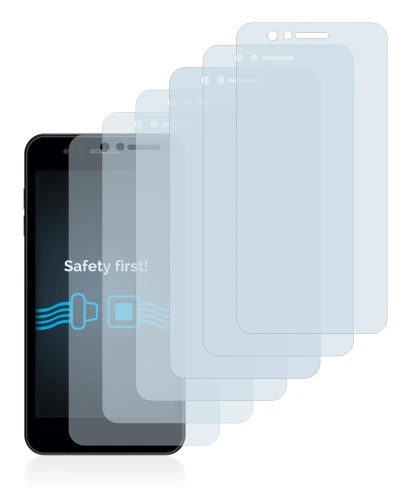 Immagine del dispositivo LG K9 con un'ampia varietà di protezioni per lo schermo.