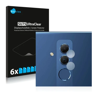 Parte frontale di una confezione del prodotto con il logo del marchio Savvies. Accanto è raffigurato il dispositivo Huawei Mat