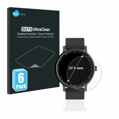 Parte frontale di una confezione del prodotto con il logo del marchio Savvies. Accanto è raffigurato il dispositivo Circolare 