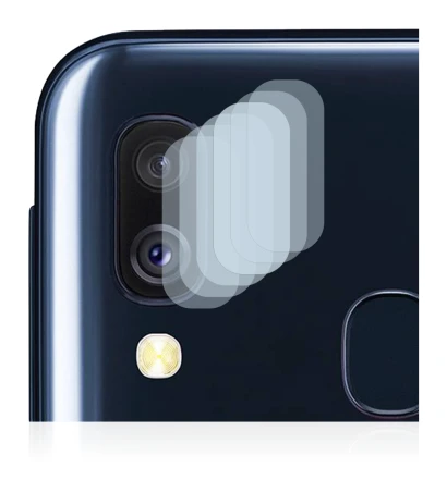 Immagine del dispositivo Samsung Galaxy A40 (SOLO Fotocamera) con un'ampia varietà di protezioni per lo schermo.