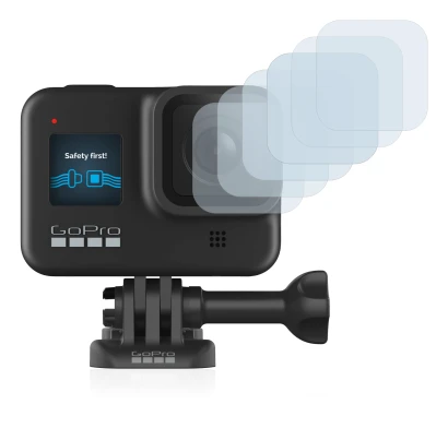 Immagine del dispositivo GoPro Hero 8 Black (Lente) con un'ampia varietà di protezioni per lo schermo.