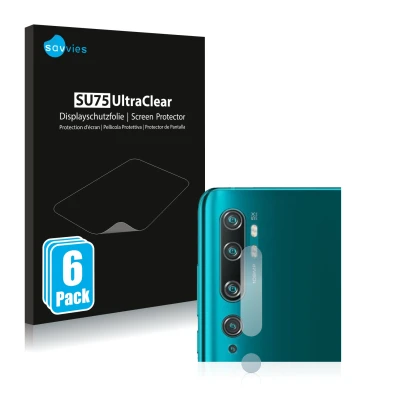 Parte frontale di una confezione del prodotto con il logo del marchio Savvies. Accanto è raffigurato il dispositivo Xiaomi Mi 