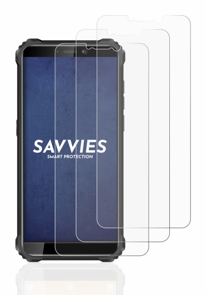 Immagine del dispositivo Oukitel WP5 con un'ampia varietà di protezioni per lo schermo.