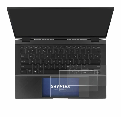Immagine del dispositivo ASUS ZenBook Flip 14 UX463FA (Touch Trackpad) con un'ampia varietà di protezioni per lo schermo.