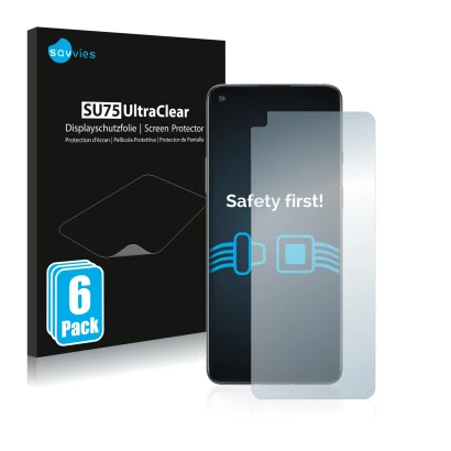 Parte frontale di una confezione del prodotto con il logo del marchio Savvies. Accanto è raffigurato il dispositivo OnePlus 8T