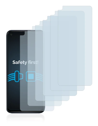Immagine del dispositivo Wiko View 5 Plus con un'ampia varietà di protezioni per lo schermo.