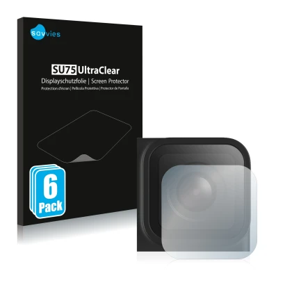 Parte frontale di una confezione del prodotto con il logo del marchio Savvies. Accanto è raffigurato il dispositivo GoPro Hero