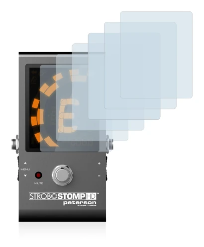 Immagine del dispositivo Peterson Strobostomp HD con un'ampia varietà di protezioni per lo schermo.