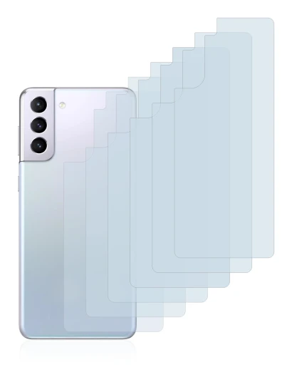 Immagine del dispositivo Samsung Galaxy S21 (Posteriore) con un'ampia varietà di protezioni per lo schermo.