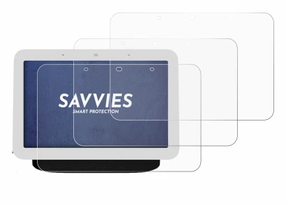 Immagine del dispositivo Google Nest Hub 2 con un'ampia varietà di protezioni per lo schermo.