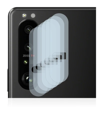 Immagine del dispositivo Sony Xperia 1 III (SOLO Fotocamera) con un'ampia varietà di protezioni per lo schermo.