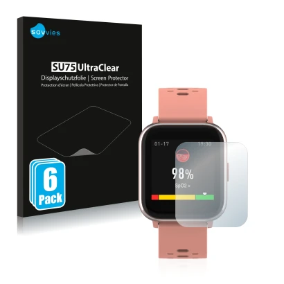 Parte frontale di una confezione del prodotto con il logo del marchio Savvies. Accanto è raffigurato il dispositivo Denver SW-