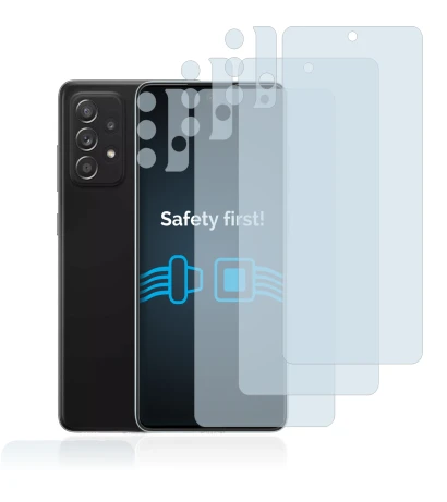 Immagine del dispositivo Samsung Galaxy A52 5G (Fronte+Fotocamera) con un'ampia varietà di protezioni per lo schermo.