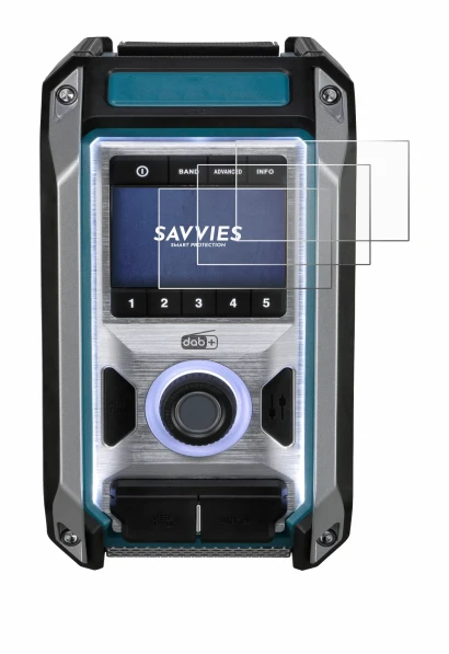 Immagine del dispositivo Makita DMR115 con un'ampia varietà di protezioni per lo schermo.