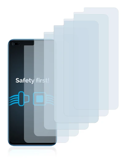 Immagine del dispositivo Honor 50 Lite con un'ampia varietà di protezioni per lo schermo.