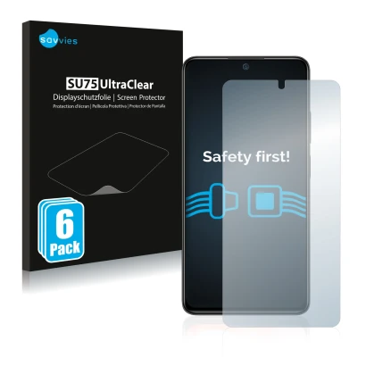 Parte frontale di una confezione del prodotto con il logo del marchio Savvies. Accanto è raffigurato il dispositivo Xiaomi Red