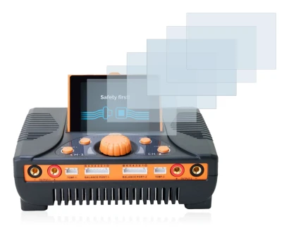 Immagine del dispositivo Junsi iCharger 406 Duo con un'ampia varietà di protezioni per lo schermo.