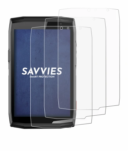 Immagine del dispositivo Crosscall Core T5 con un'ampia varietà di protezioni per lo schermo.